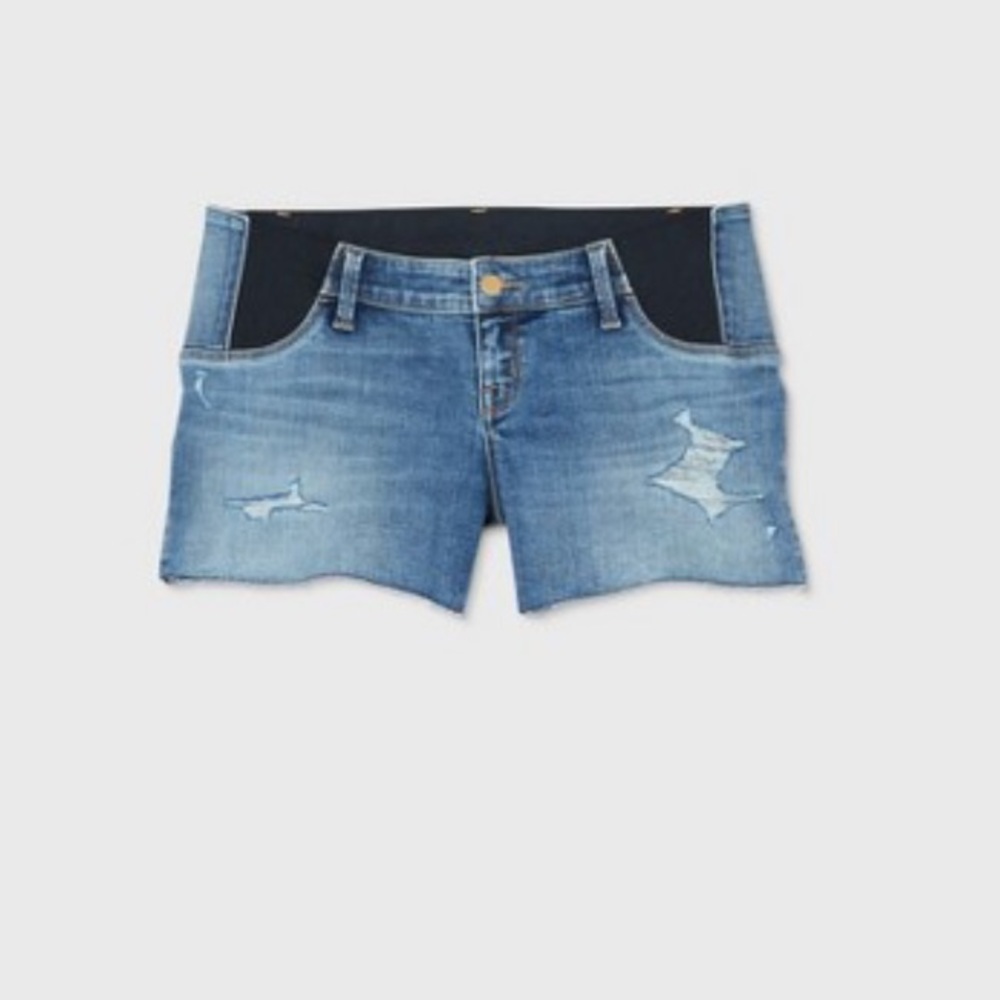 Maternity jean shorts